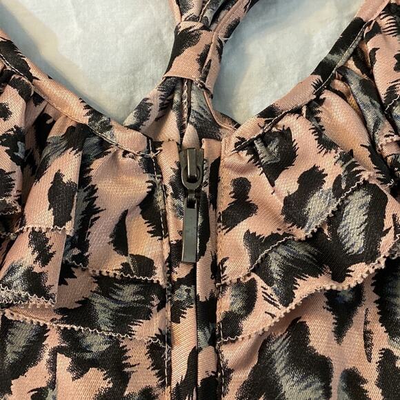 BCBGMaxAzria Leopard Print Racerback Romper - Picture 5 of 8